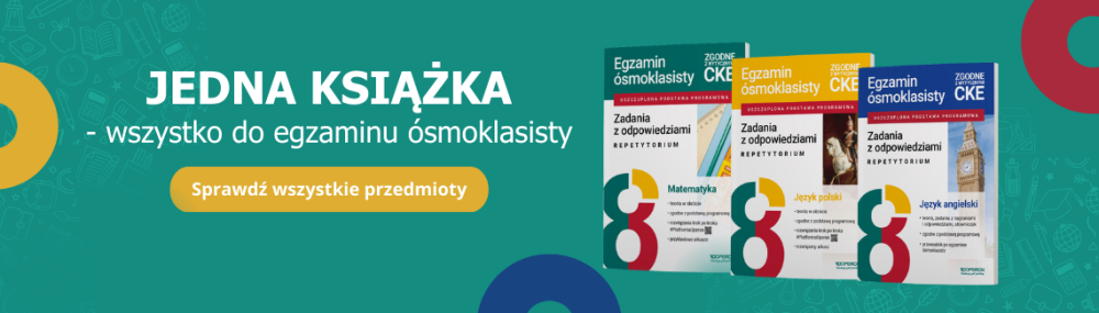 baner egzamin ósmoklasisty 2026 repetytorium arkusze vademecum lektury