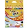 Kredki Eco Evolution Triangle 10+2 kol. bls BIC