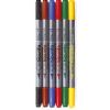 Pisaki Double Point 6 kol. w etui FIBRACOLOR