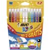 Flamastry KIDS Colour & Erase 10+2 kolory BIC