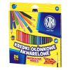 Kredki ołówkowe akwarelowe 24 kolory ASTRA