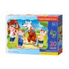 Puzzle 20 maxi - Three Little Pigs CASTOR