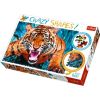 Puzzle 600 Crazy Shapes Oko w oko z tygrysem TREFL