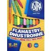 Flamastry dwustronne Astra 12 sztuk=24 kol. ASTRA