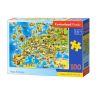 Puzzle 100 Map of Europe CASTOR