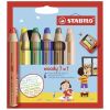 Kredki Woody 3w1 6 kol + temperówka STABILO