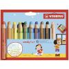 Kredki Woody 3w1 10 kol + temperówka STABILO