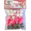Pompony dekoracyjne 20mm - Różany ogród ASTRA