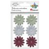 Kwiaty materiałowe pianka 3D 40mm mix 6szt