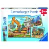 Puzzle 3x49 Duże pojazdy budowlane