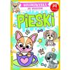 Kolorowanka ze wzorem. Pieski