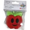 Filcowe jabłka 3D 80x65mm czerwono-zielone 4szt