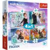 Puzzle 4w1 Niezwykły świat Frozen TREFL