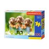 Puzzle 100 Słodkie jamniki CASTOR