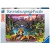 Puzzle 3000 Dzika natura z kwiatami