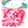 Pompony poliestrowe 10mm mix 120szt