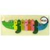 Drewniane puzzle Krokodyl liczby