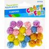 Pompony kaszmir mix kolorów 20szt