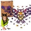 Puzzle drewniane eko 120 Magiczna sowa A3