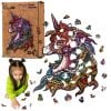 Puzzle drewniane eko 124 Tęczowy jednorożec A3