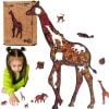 Puzzle drewniane eko 55 Cętkowana żyrafa A4