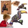 Puzzle drewniane eko 60 Tropikalny tukan A4