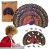 Puzzle drewniane eko 78 Luksusowy paw A4