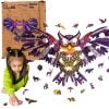 Puzzle drewniane eko 69 Magiczna sowa A4