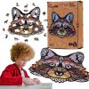 Puzzle drewniane eko 80 Wesoły szop pracz A4