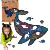Puzzle drewniane eko 75 Potężny wieloryb A4