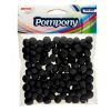 Pompony czarne 10mm 100szt