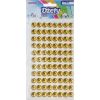 Dżety samoprzylepne złote 8mm 88szt