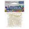 Koraliki do nawlekania białe + sznurek 6mm 16g