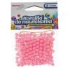 Koraliki do nawlekania różowe + sznurek 6mm 16g