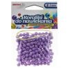 Koraliki do nawlekania fioletowe + sznurek 6mm 16g