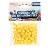 Koraliki do nawlekania żółte + sznurek 8mm 16g