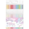 Mazaki dwustronne pastel 12 kolorów YNT