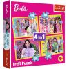 Puzzle 4w1 Wesoły świat Barbie TREFL