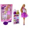 Lalka Lucy sukienka fioletowa brokat + buty