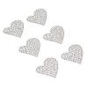 Dżety samoprzylepne serca srebrne 6szt