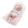 Lalka bobas winylowa Tina w różowym śpiworze 40cm