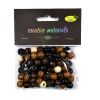 Koraliki drewniane naturalny mix 10mm 25g