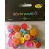 Guziki pastelowe kolorowe 15mm 12g ok.40szt