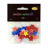 Guziki drewniane kolorowe gwiazdki 15mm 6g ok 30sz