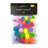 Pompony glitter wiosenne 15-25mm 30szt