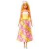 Barbie Księżniczka żółto - różowy strój HRR09