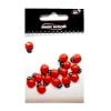Biedronki drewniane czerwone 10x13mm 15szt