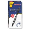 Marker dwustronny czarny (12szt) PENMATE