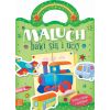 Maluch bawi się i uczy. Nauka i zabawa z naklejkam