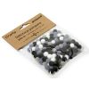 Dekoracje pompony 1cm mix czarny 120szt